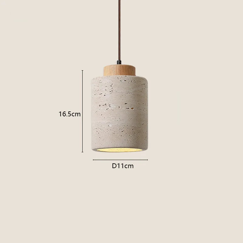 Cave Light: Wabi-Sabi Stone Pendant