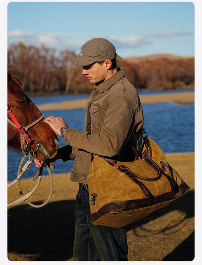 Men's Oversized Vintage Denim Jacket – 12.5oz Cotton for Cool-Season Style