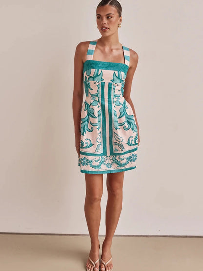 Solara – Bohemian Colourblock Vacation Dress