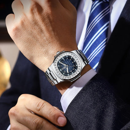 SteelSquare: Luminous Waterproof Men’s Watch