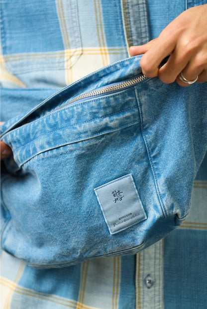 Denim Route: Vintage Washed Crossbody Sling Bag