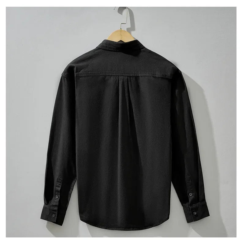Men's Retro Workwear Shirt Jacket – Clean, Structured, Versatile