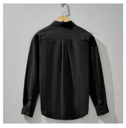 Men's Retro Workwear Shirt Jacket – Clean, Structured, Versatile