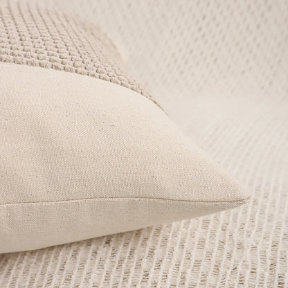Textura Linear: Jacquard Canvas Pillow Cover