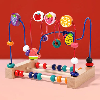 Bead Maze Orchard: Wooden Counting & Shapes Roller-Coaster (18m–4Y)