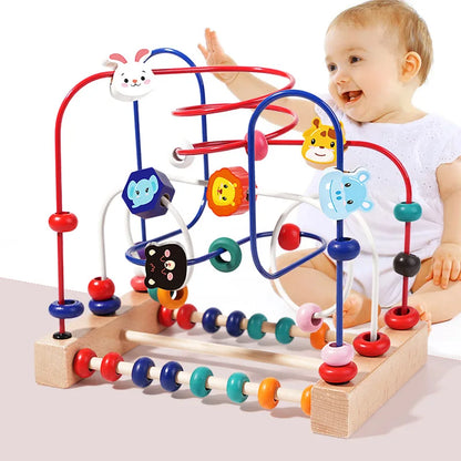 Bead Maze Orchard: Wooden Counting & Shapes Roller-Coaster (18m–4Y)