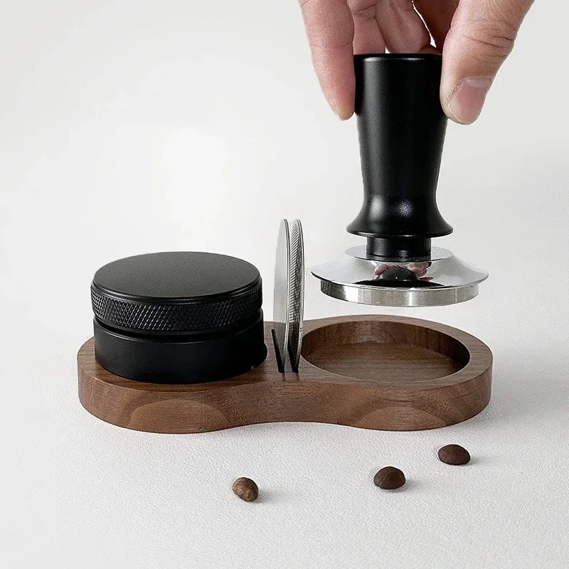 Walnut Wood Coffee Tamper Mat Stand