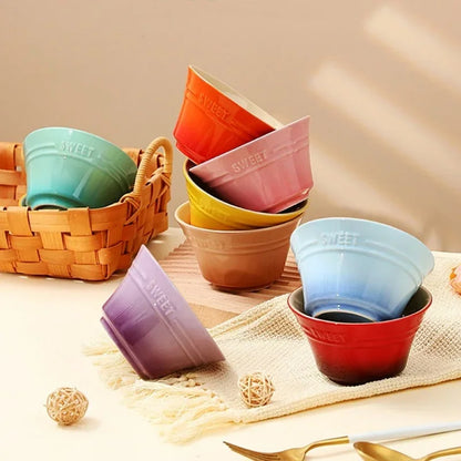 Rainbow Gradient Ceramic Bowl