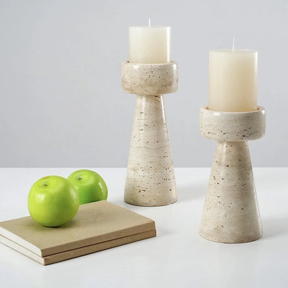 Homestay Retro Stone Candle Holder