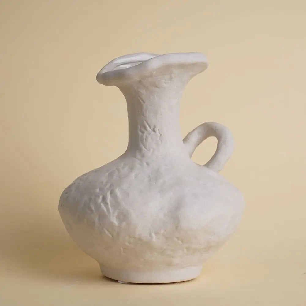 Ceramic White Vases Hydroponics Scandinavian style Simple Flower Pot Table Accessories Bathroom Aesthetic Room Decor Decoration