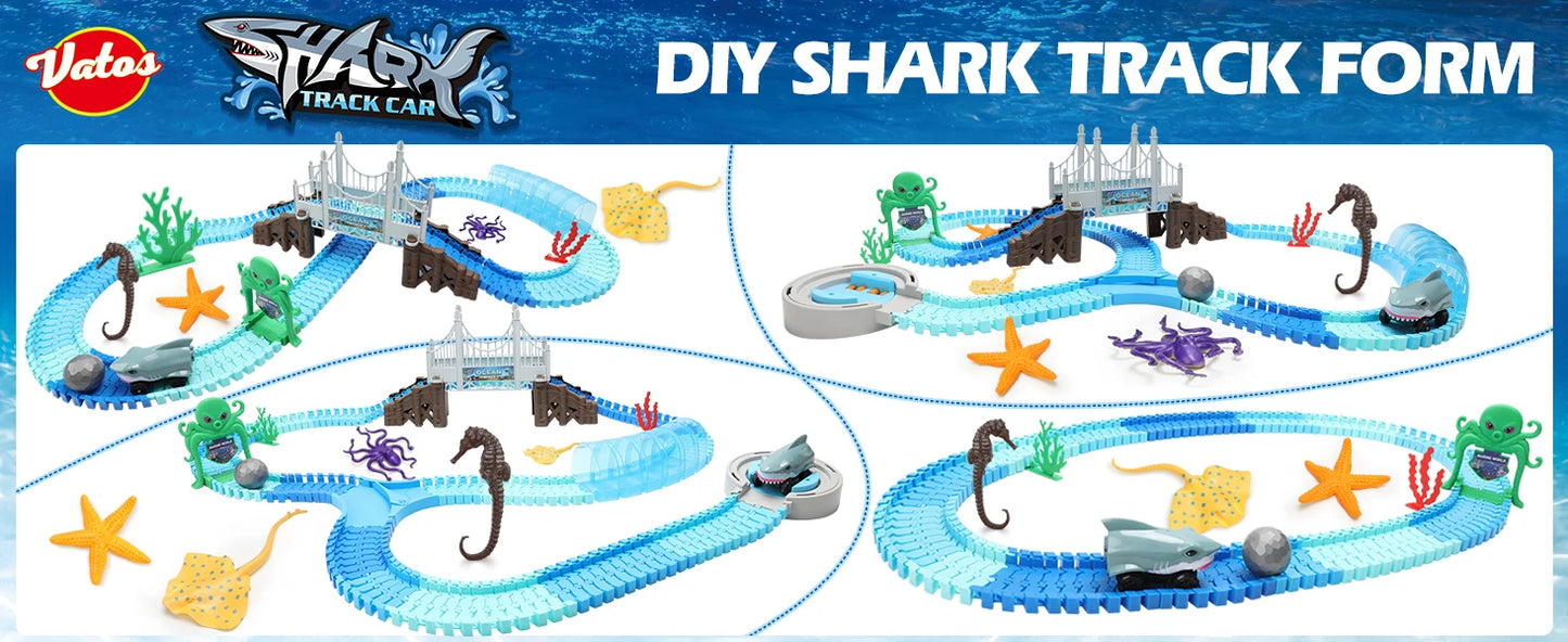 Blue Ocean Shark Track: Flexible Racing Adventure (Ages 3–8)