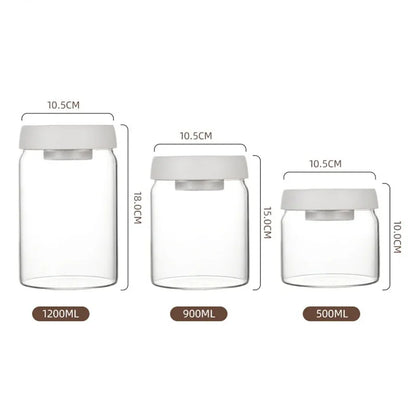 Press-Type Coffee Vacuum Storage Jar