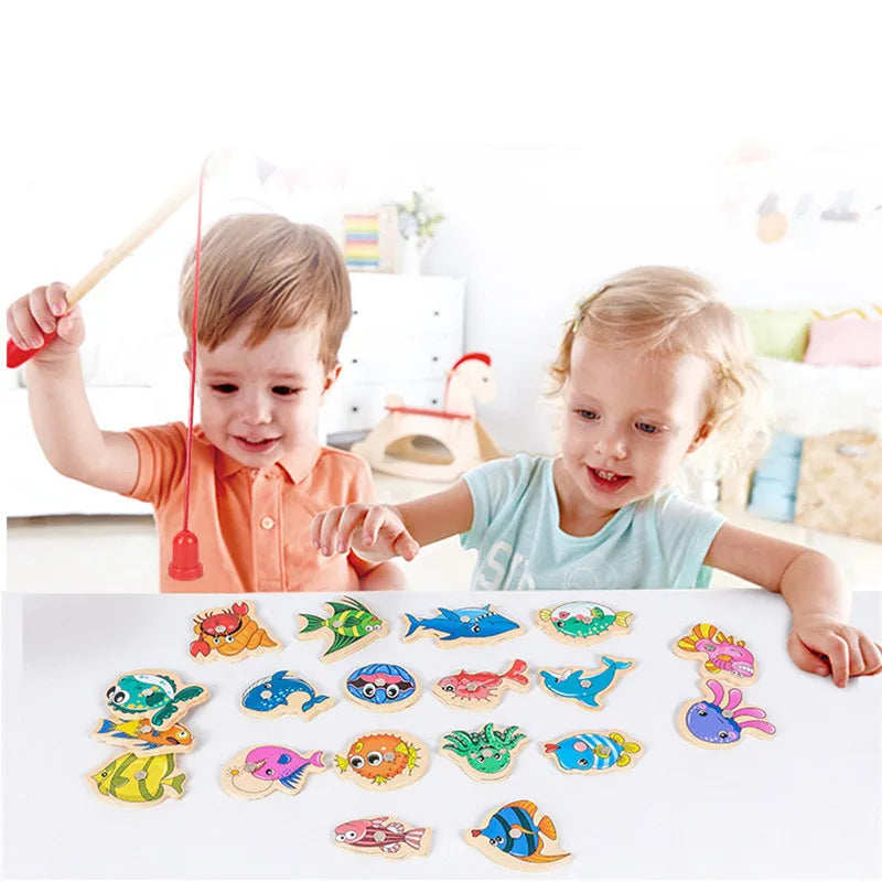 Ocean Catch: Montessori Magnetic Wooden Fishing Game (Ages 3–6+)
