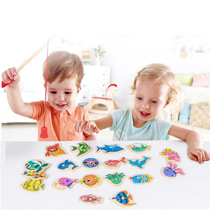 Ocean Catch: Montessori Magnetic Wooden Fishing Game (Ages 3–6+)