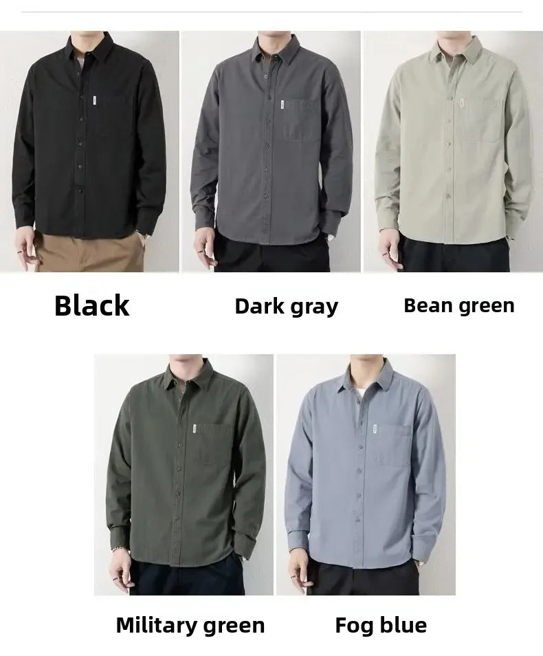 Men's Long Sleeve Casual Shirt – Autumn Workwear Flair