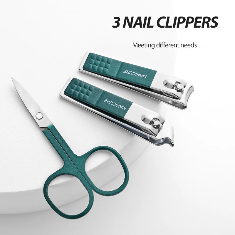 Steel Trim: Men’s 6-Piece Stainless-Steel Nail Clippers Set