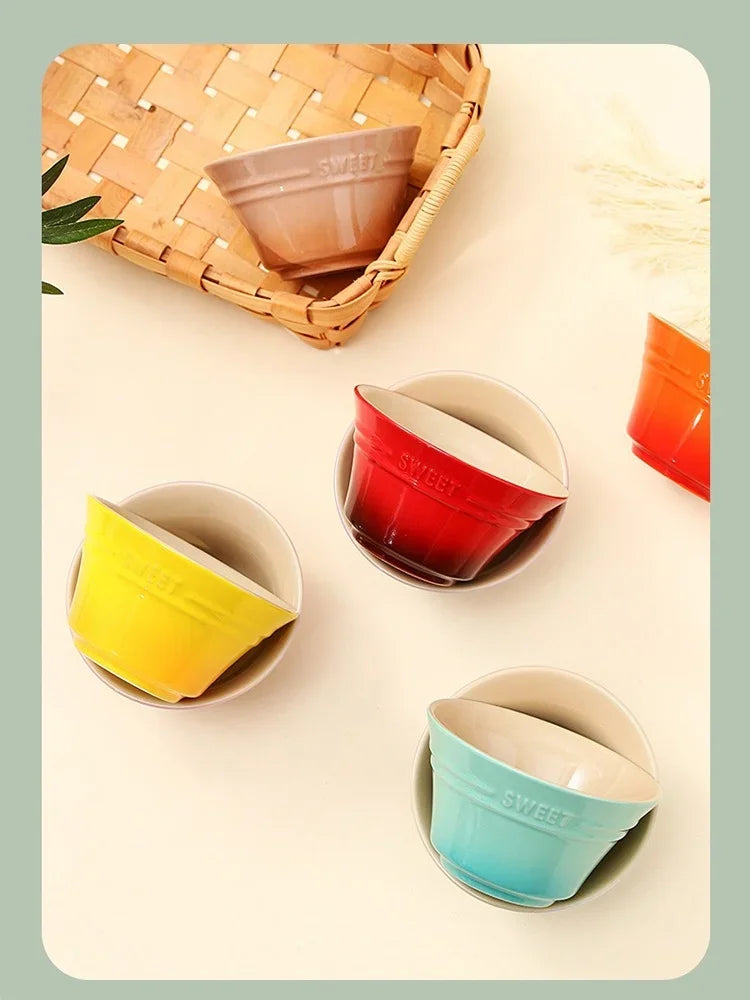 Rainbow Gradient Ceramic Bowl