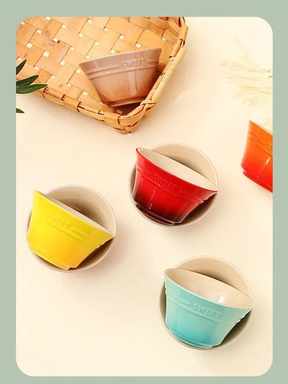 Rainbow Gradient Ceramic Bowl