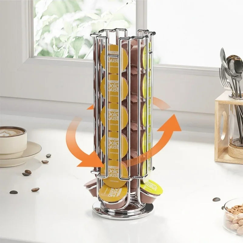 Rotating Coffee Capsule Holder (24 Capsules)