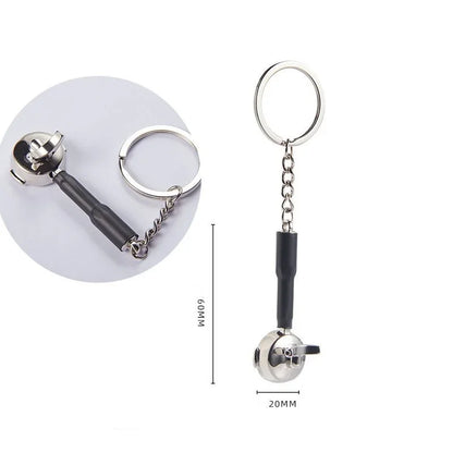 Coffee Supplies Keychain Mini Tamper Keychain Portable Fashionable Zinc Alloy Coffee Keychain Decoration Gift for Coffee Lovers