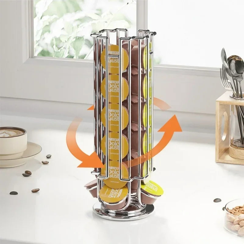 Rotating Coffee Capsule Holder (24 Capsules)