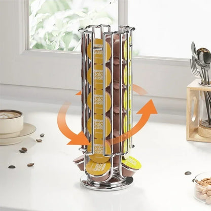 Rotating Coffee Capsule Holder (24 Capsules)
