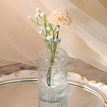 Set of 5 Bud Vases, Small Vase for Flowers, Glass Vase for Home Decor, Wedding Decorations, Clear Flower Vases for Centerpieces