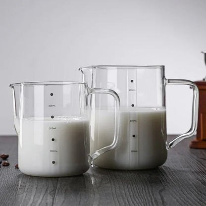 Glass Milk Frother Pitcher (350ml / 600ml)
