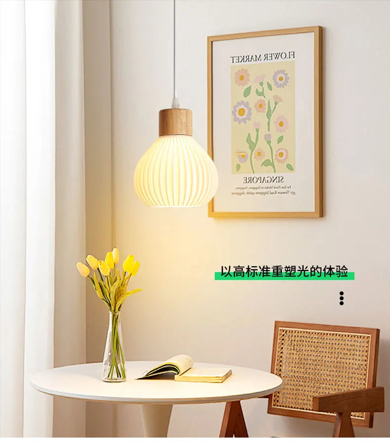 Art 3D Printing Chandelier Simple Modern Restaurant Light Net Red Cream Wind Bedroom Bedside Atmosphere bar Chandelier