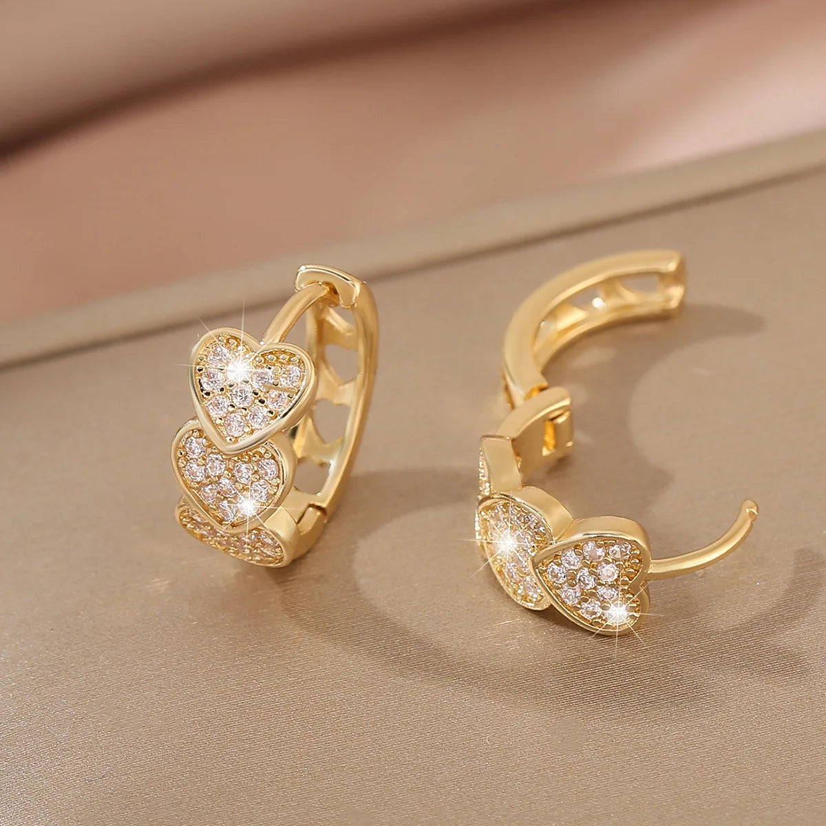 Eterna Love: Round Cubic Zirconia Hoop Earrings