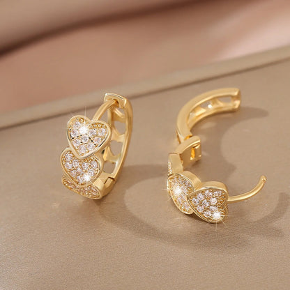 Eterna Love: Round Cubic Zirconia Hoop Earrings