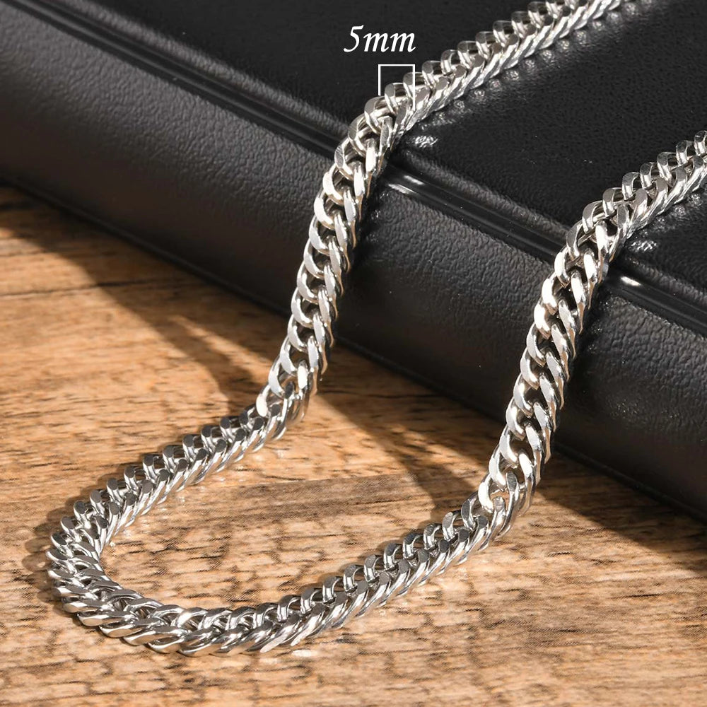 Vnox Cuban Link Chain Necklace – Waterproof Stainless Steel Unisex Jewelry
