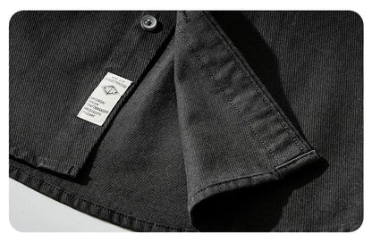 Men's Retro Workwear Shirt Jacket – Clean, Structured, Versatile