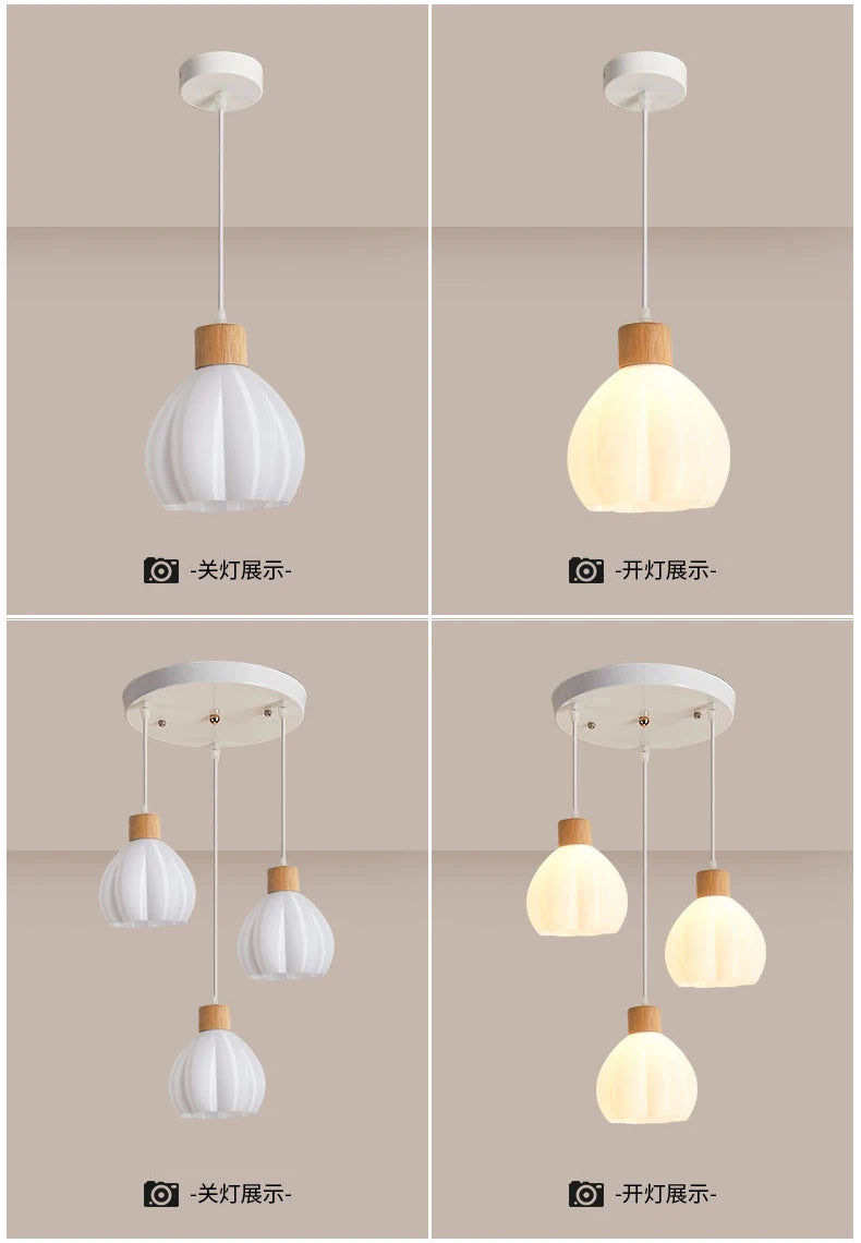 Art 3D Printing Chandelier Simple Modern Restaurant Light Net Red Cream Wind Bedroom Bedside Atmosphere bar Chandelier