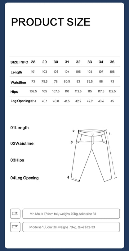 Men's Washed Vintage Straight Jeans – 13.8oz Softened Denim, Four-Season Fit