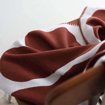 Nordic Weave: Imitation Cashmere Throw Blanket