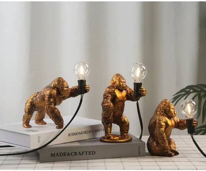 Urban Primal: Gorilla Resin Table Lamp
