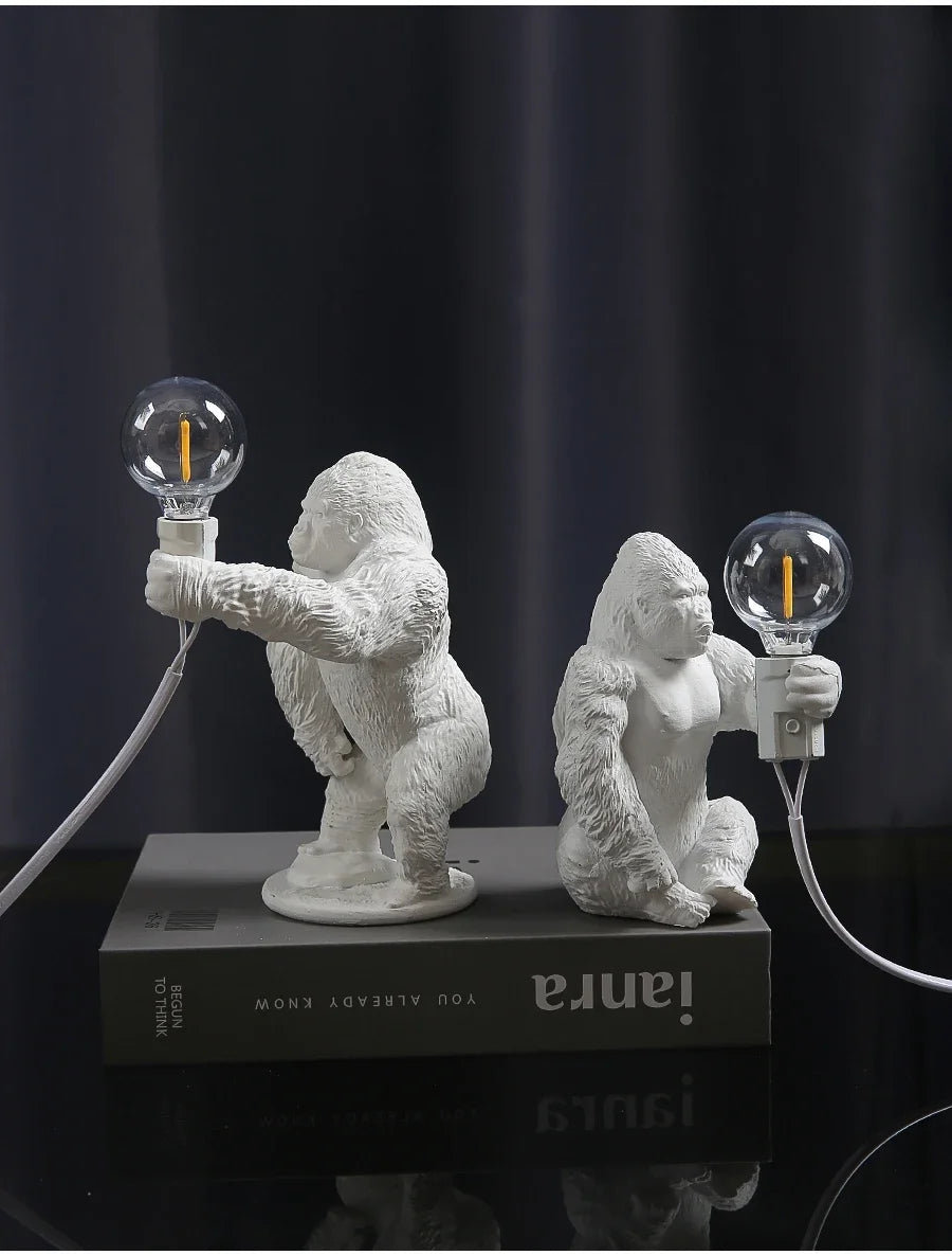Urban Primal: Gorilla Resin Table Lamp