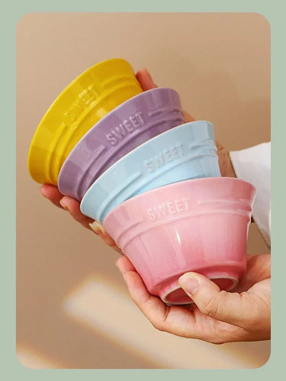 Rainbow Gradient Ceramic Bowl