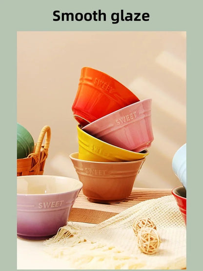 Rainbow Gradient Ceramic Bowl