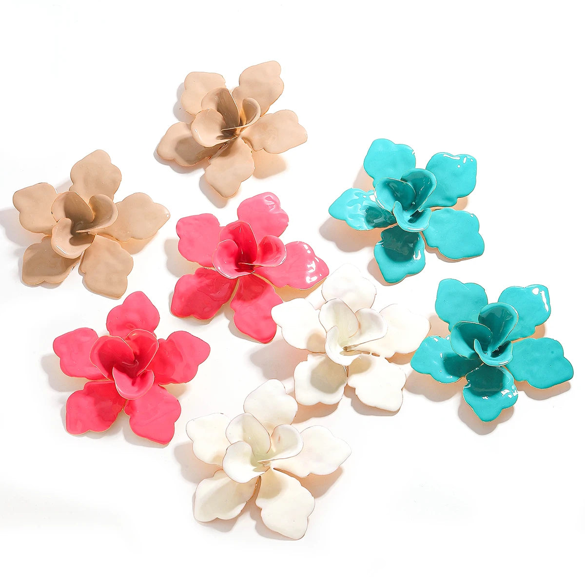 Tropic Bloom: Statement Floral Drop Earrings for Summer