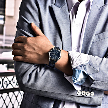 AquaDepth 200: Sapphire Diver Quartz Watch for Men