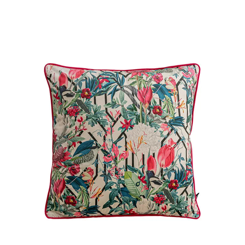 Vintage Floral Velvet Throw Pillow Covers Home Art Deco Pillowcase Square Pillow Case Cushion Cover for Bed Sofa Living Room Car