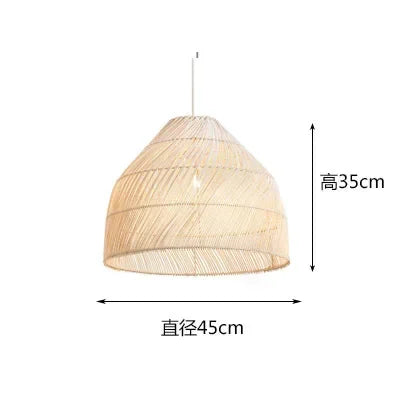 Glow Nest: Handwoven Rattan Pendant Lamp