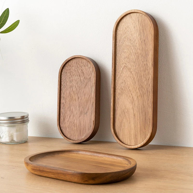 Bamboo Essence: Japanese Solid Wood Tray