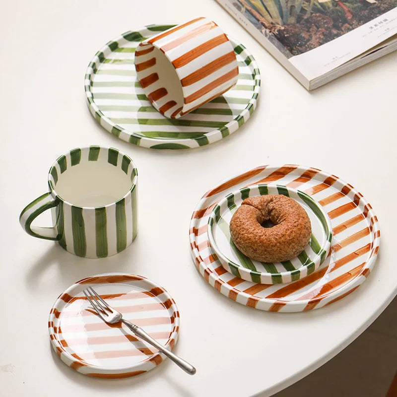 Linecraft: Hand-Drawn Ceramic Mug & Plate Set