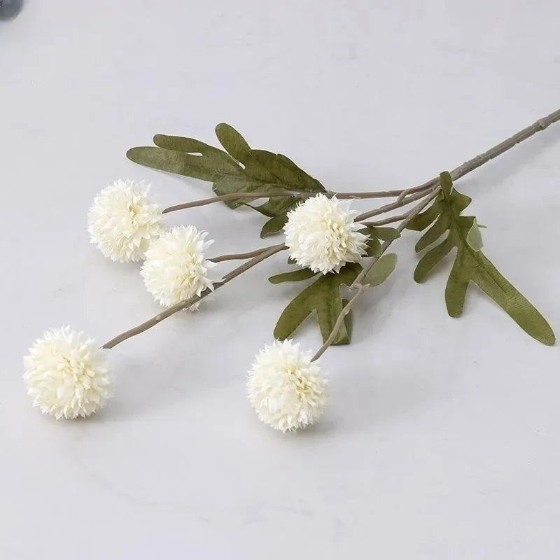1Pcs Of Orange Artificial Flowers With Stems Mini Chrysanthemums Home Room Decoration DIY Dining Table Center Decor Accessory