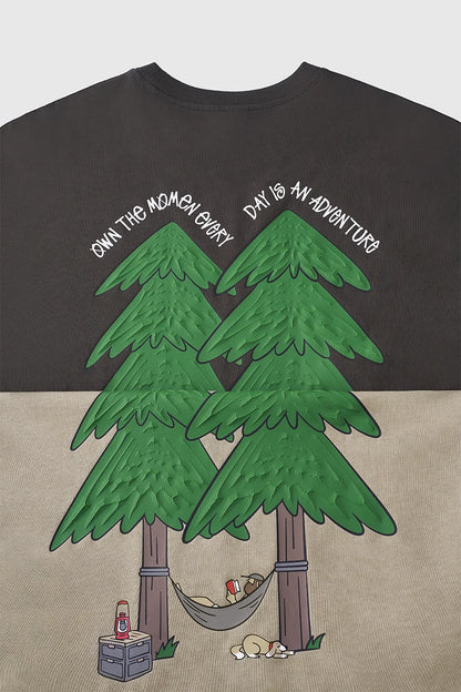 Men's Oversized Puff Print Cotton T-Shirt – Heavyweight, Pure Comfort