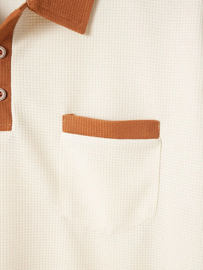 Men’s Waffle Polo Shirt – Texture Meets Simplicity