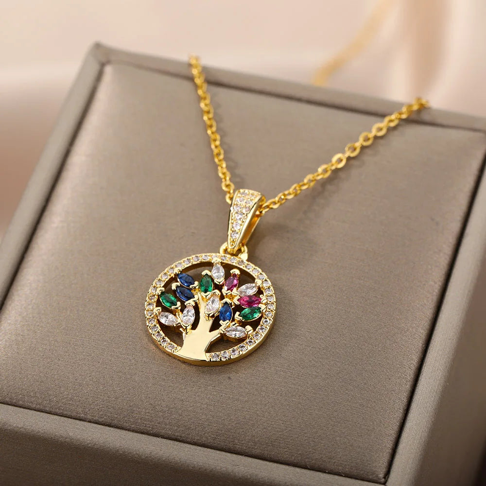 Eterna Root: Tree of Life Pendant Necklace for Women
